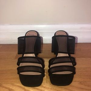 Black mule sandals